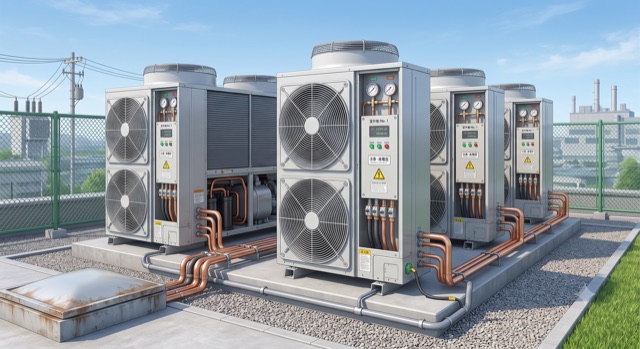 空調設備工事のイメージ(業務用室外機)