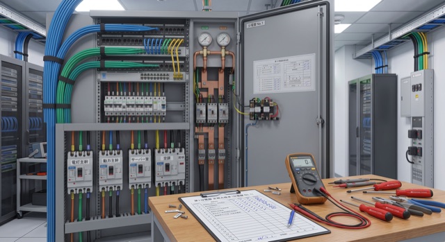 保守・点検のイメージ(分電盤の測定)